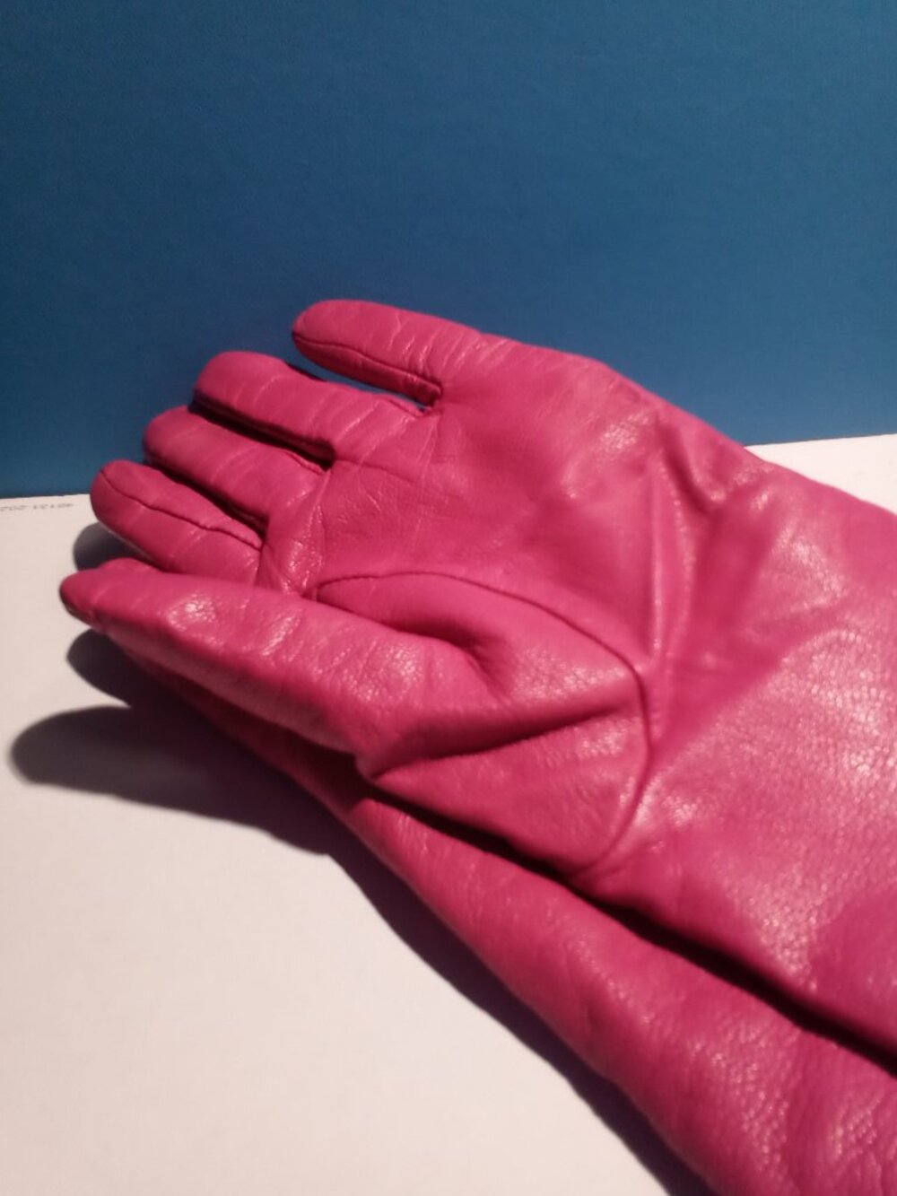 Lipstick Pink Leather Gloves Size 7 Ladies Manties